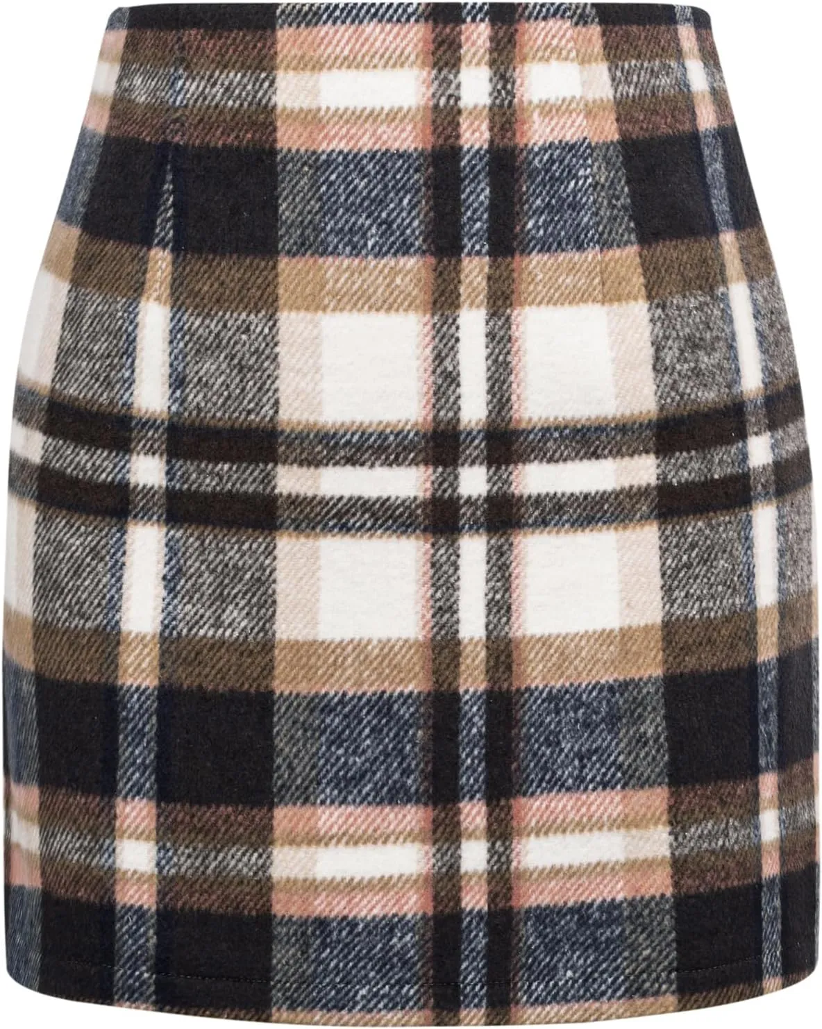 Kate Kasin 2025 Plaid Pencil Skirts for Women High Waisted Casual Stretch Bodycon Mini Skirt