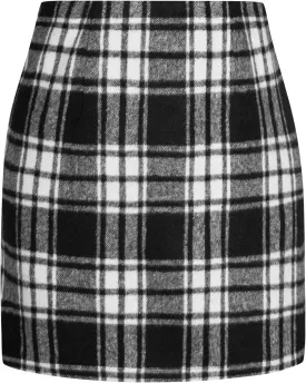 Kate Kasin 2025 Plaid Pencil Skirts for Women High Waisted Casual Stretch Bodycon Mini Skirt