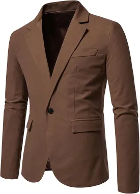 Maiyifu-GJ Men's Business Casual Suit Jacket Lightweight Slim Fit Sports Jackets Tuxedos Jacket for Wedding Prom Party