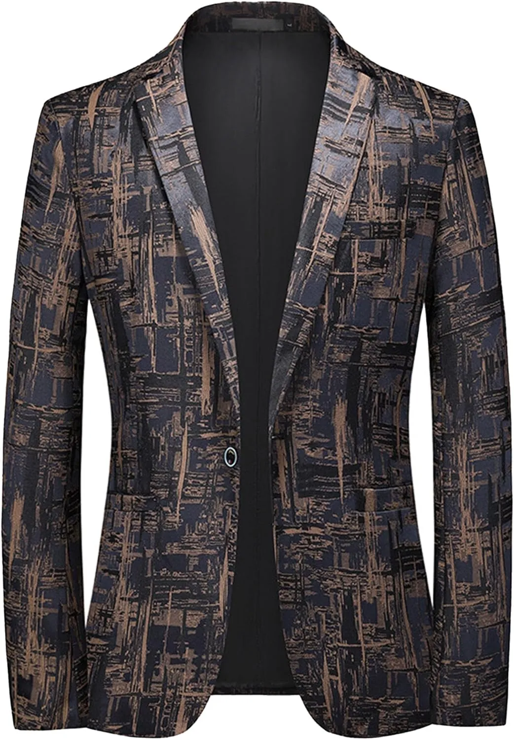 Men's Suit Jacket for Party Dinner 1 Button Slim Fit Notched Lapel Blazer Jackets Casual Business Sport Coat