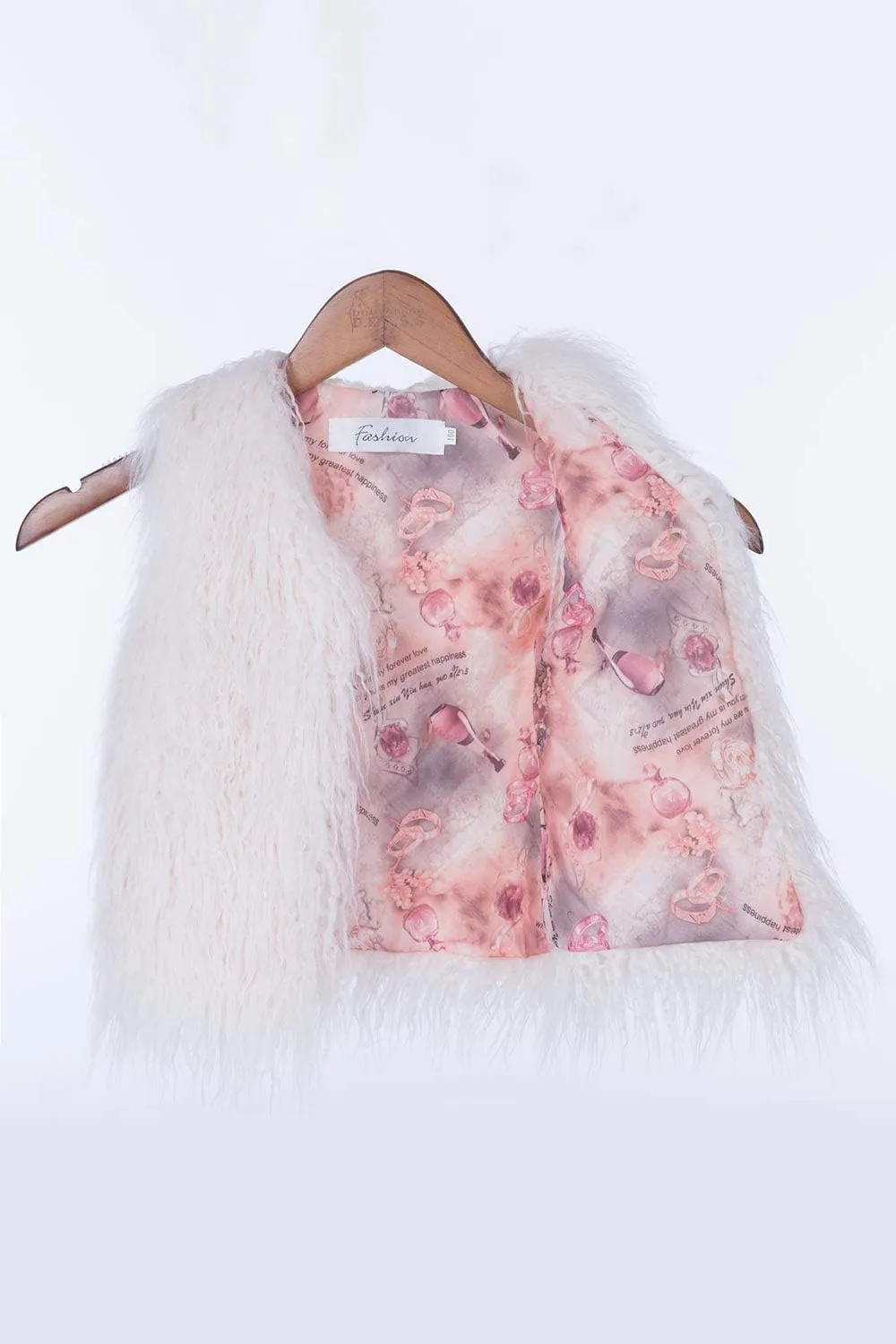 MisShow Little Girls' Faux Fur Wool Vest Coat Jacket Outerwear for 1-10 Years Old