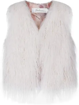 MisShow Little Girls' Faux Fur Wool Vest Coat Jacket Outerwear for 1-10 Years Old