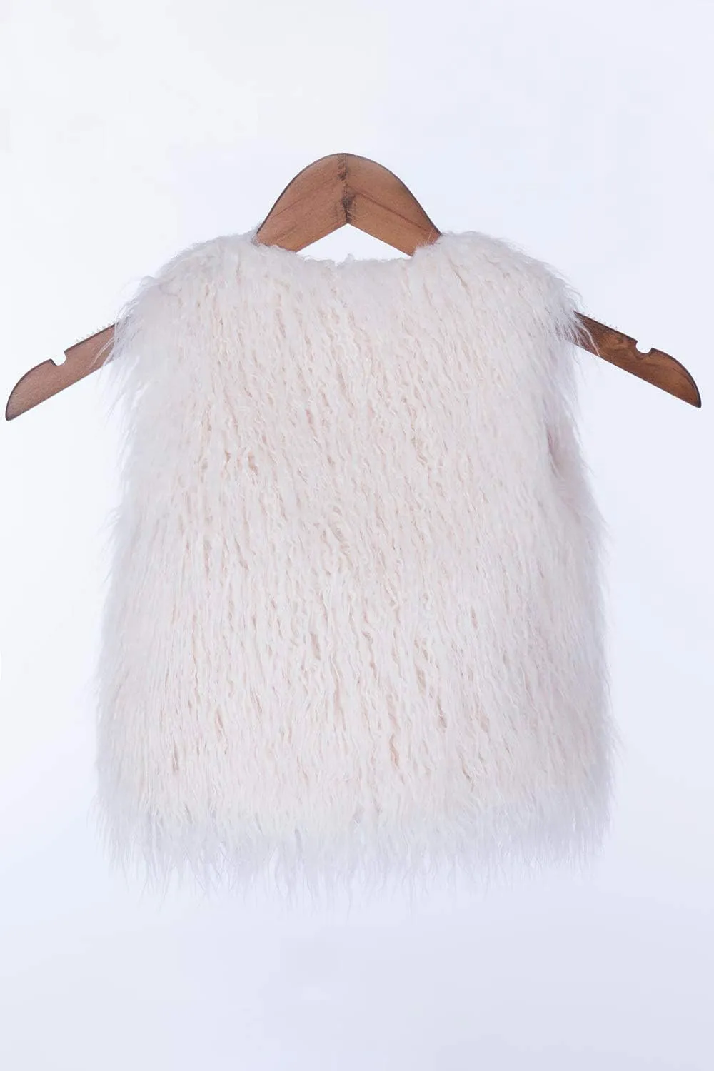 MisShow Little Girls' Faux Fur Wool Vest Coat Jacket Outerwear for 1-10 Years Old