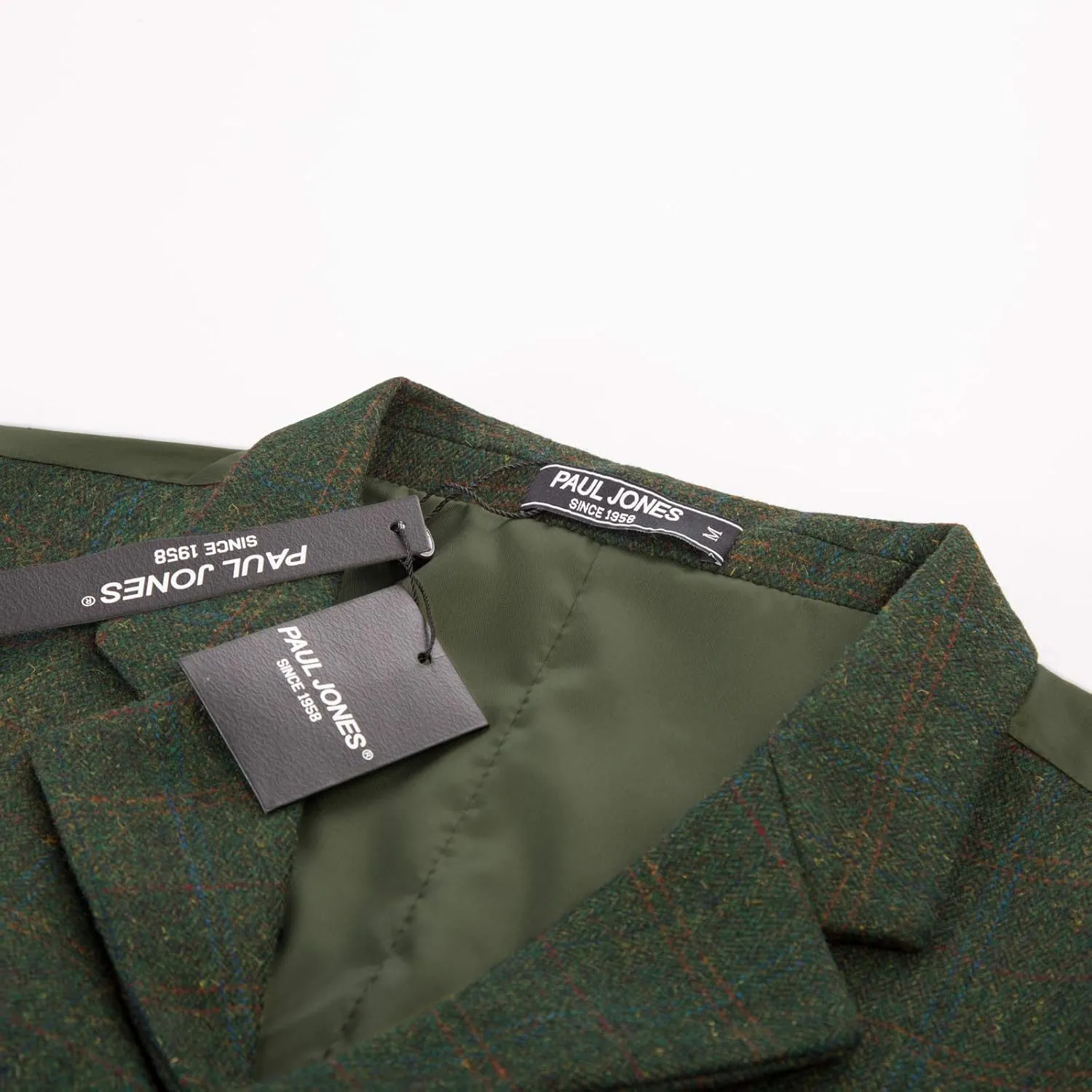 PJ PAUL JONES Mens Western Herringbone Suit Vest Tweed Wool Blend Slim Fit Waistcoat