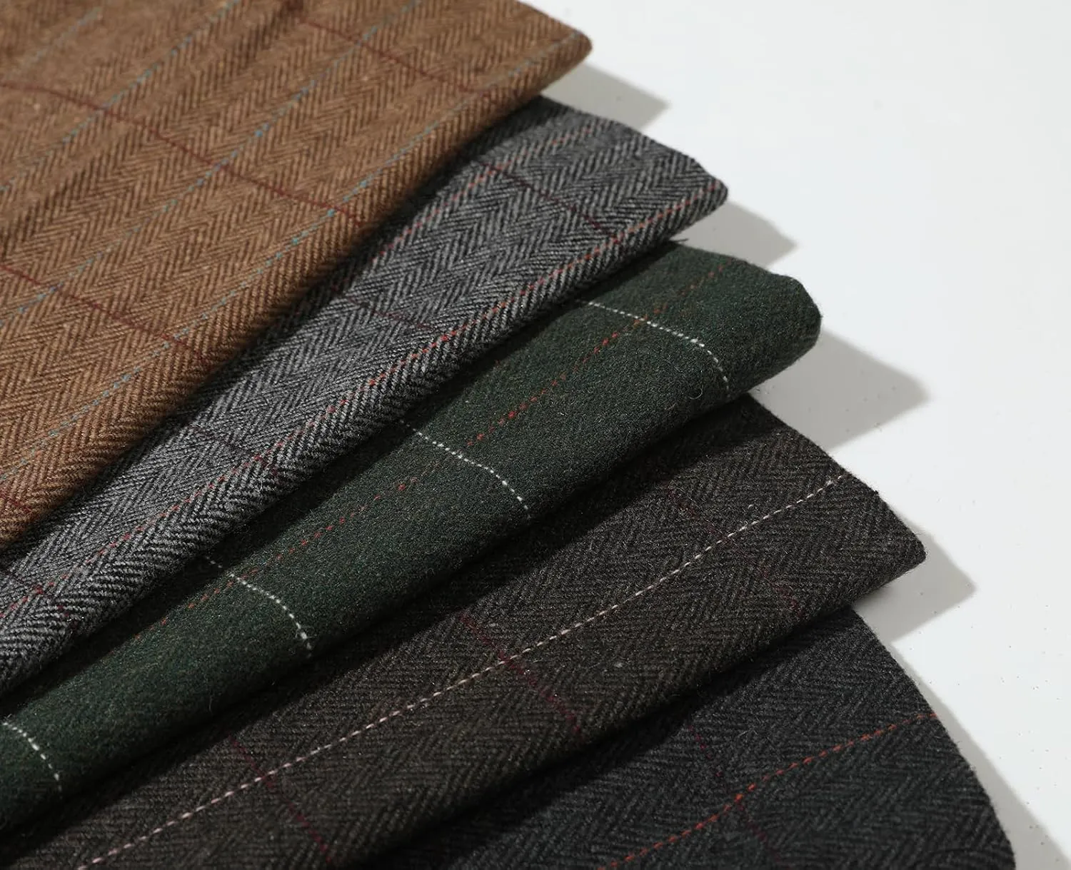 SevenBoy Men's Dress Pants Tweed Plaid Classic Fit Siut Separates Slim Stylish Wool Casual Business Suit Pants
