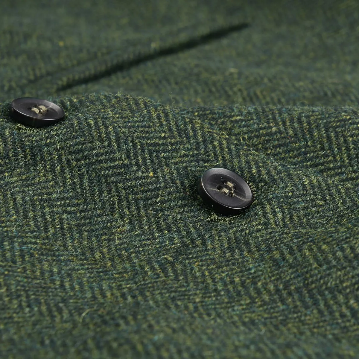 VOBOOM Mens Herringbone Tailored Collar Waistcoat Fullback Wool Tweed Suit Vest