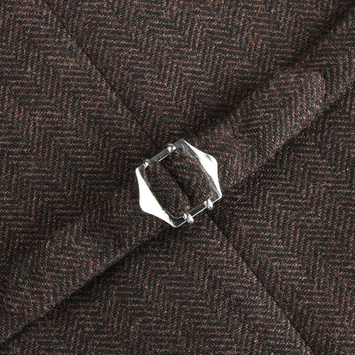 VOBOOM Mens Herringbone Tailored Collar Waistcoat Fullback Wool Tweed Suit Vest