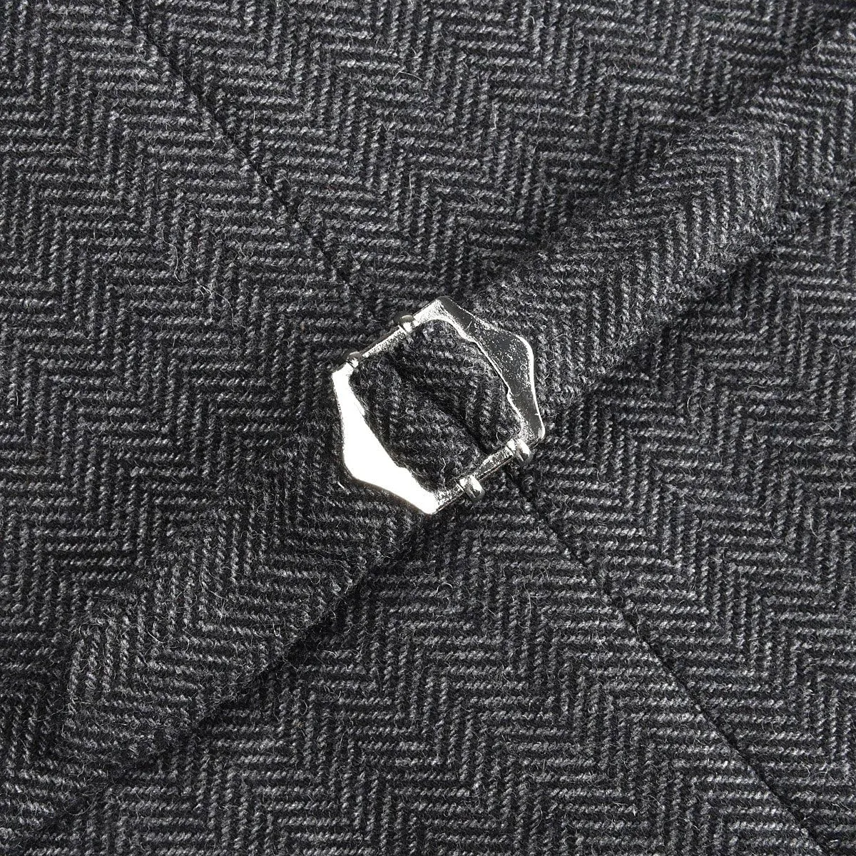 VOBOOM Mens Herringbone Tailored Collar Waistcoat Fullback Wool Tweed Suit Vest