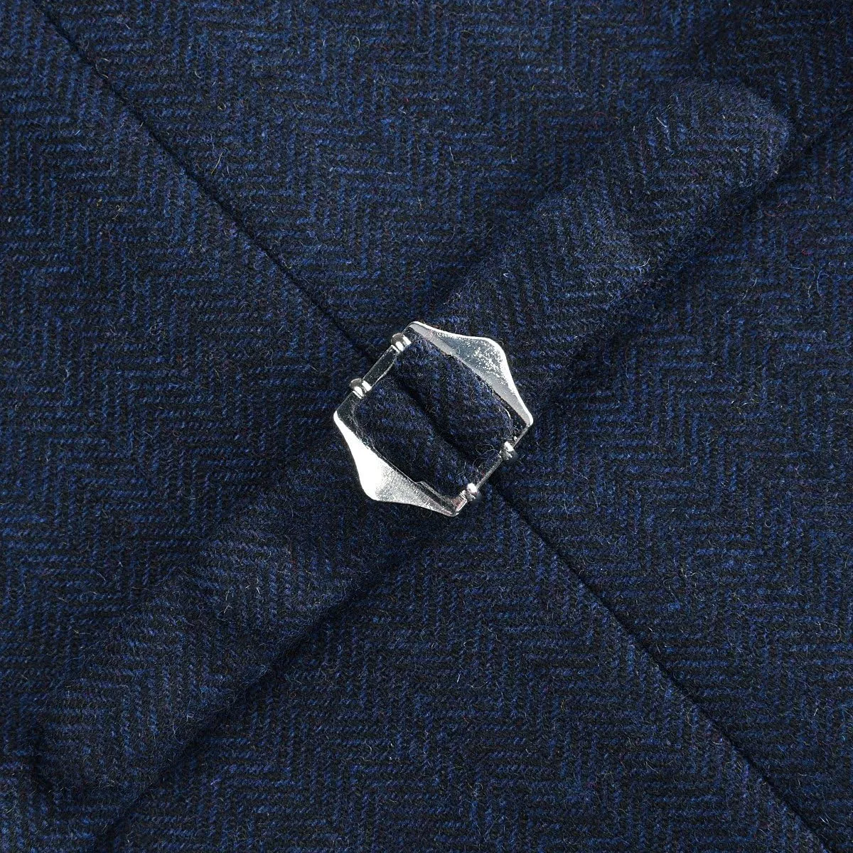 VOBOOM Mens Herringbone Tailored Collar Waistcoat Fullback Wool Tweed Suit Vest