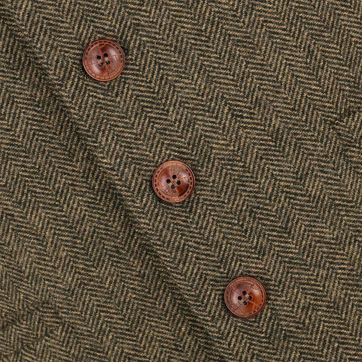 VOBOOM Men's Slim Fit Herringbone Tweed Suits Vest Premium Wool Blend Waistcoat