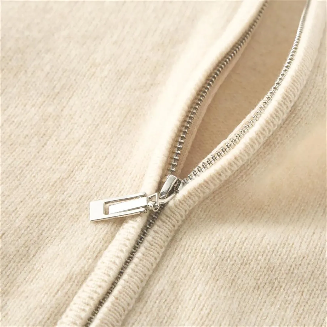 WomenS Casual Hooded Sleeveless Merino Wool Cardigan Vest Sweater Zipper Closure Knit Hoodie Tank Top