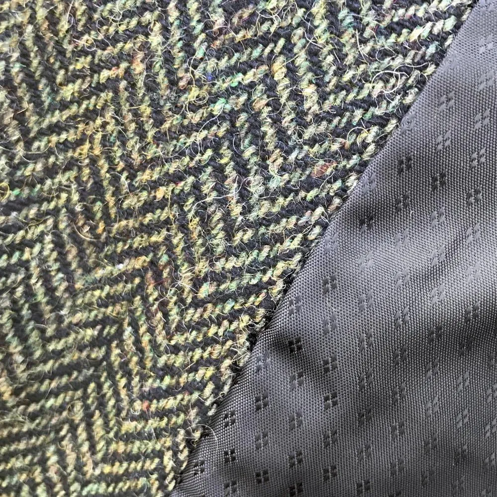 Wool Blend Irish Tweed Mens Vest with Full Back, Adjustable Fabric Belt, 4 Pockets, and Herringbone Pattern